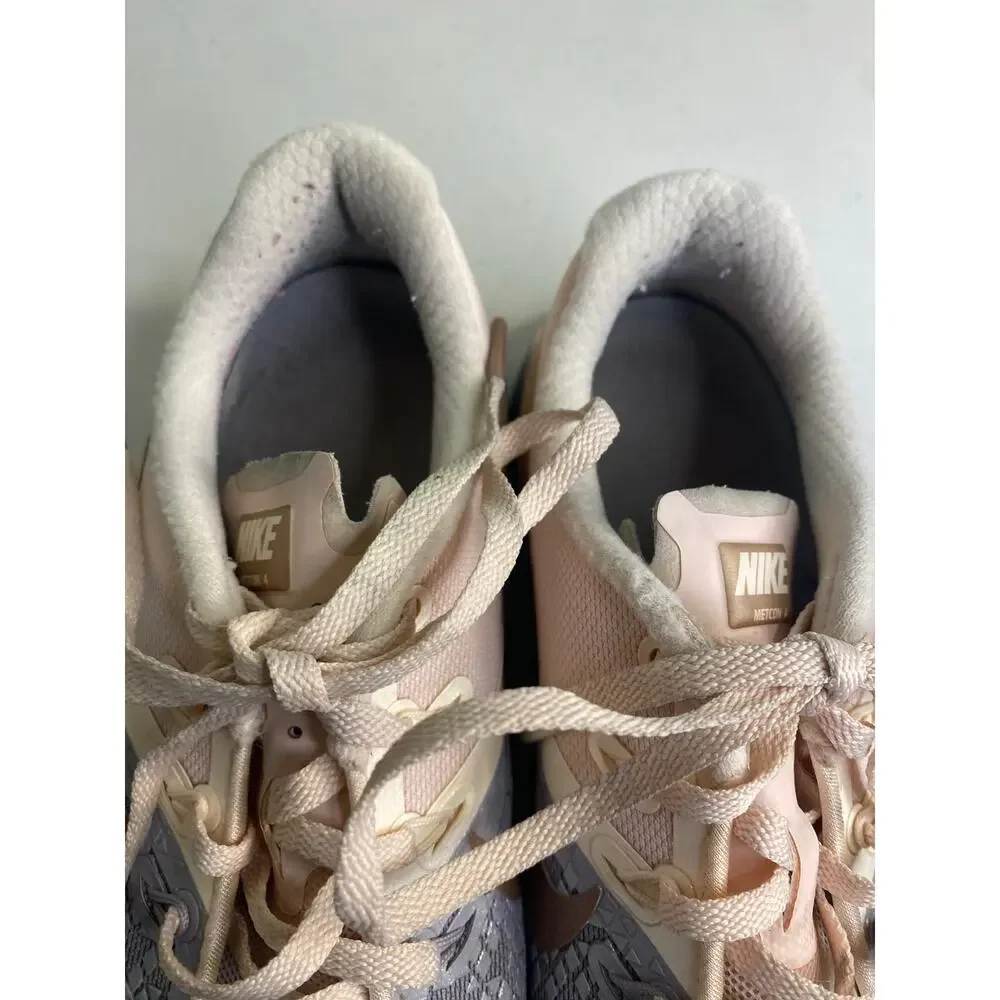 Nike Womens Metcon 4 XD MTLC Atmosphere Gray Pink Athletic Shoes Sneakers Gym 9